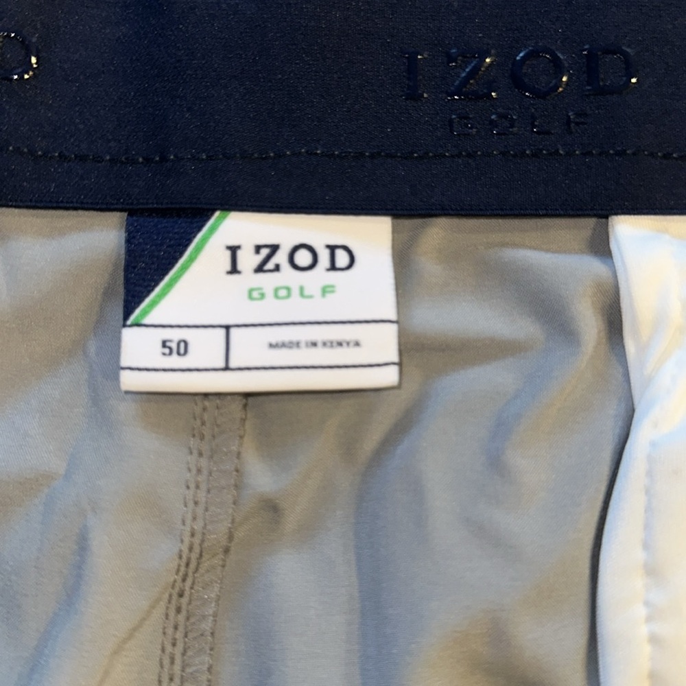 NWT IZOD Big & Tall Golf Swing Flex Gray Cargo Shorts (50) - Picture 6 of 6
